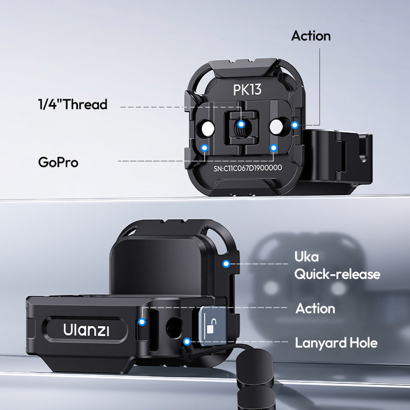 Ulanzi PK13 Uka Expansion Adapter for DJI Osmo Pocket 3 – Uka, Action and lanyard hole