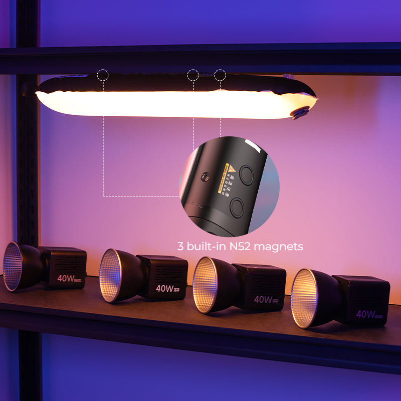 Ulanzi UA20C 20W RGB Magnetic Air Tube Light – Three N52 magnets