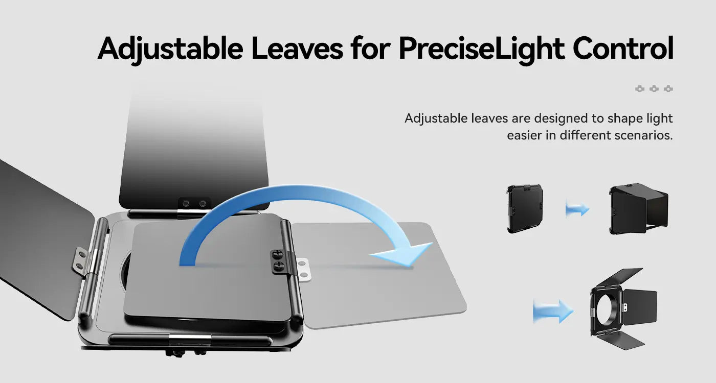 Ulanzi M4 4-Leaf Barndoors – Adjustable leaves for precise light