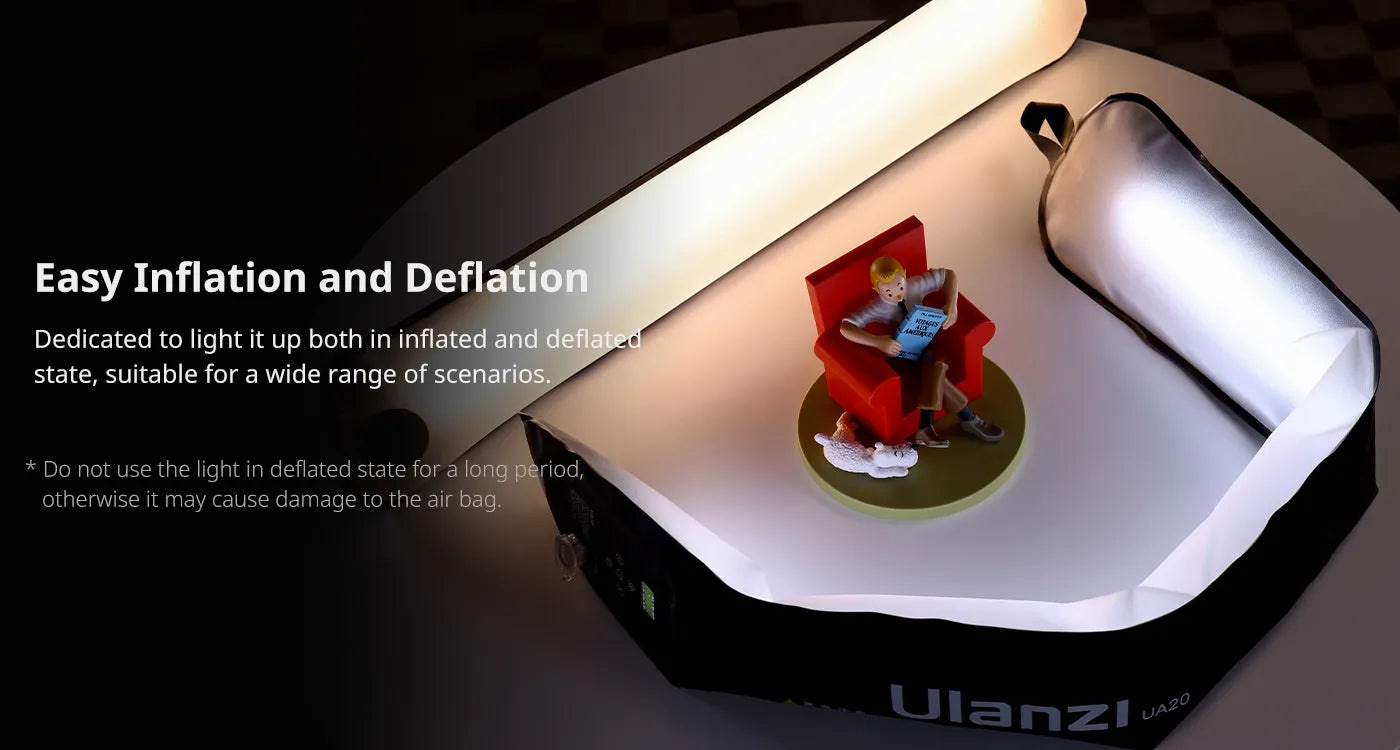 Ulanzi UA20 20W nafukovací světlo – Easy inflation and deflation