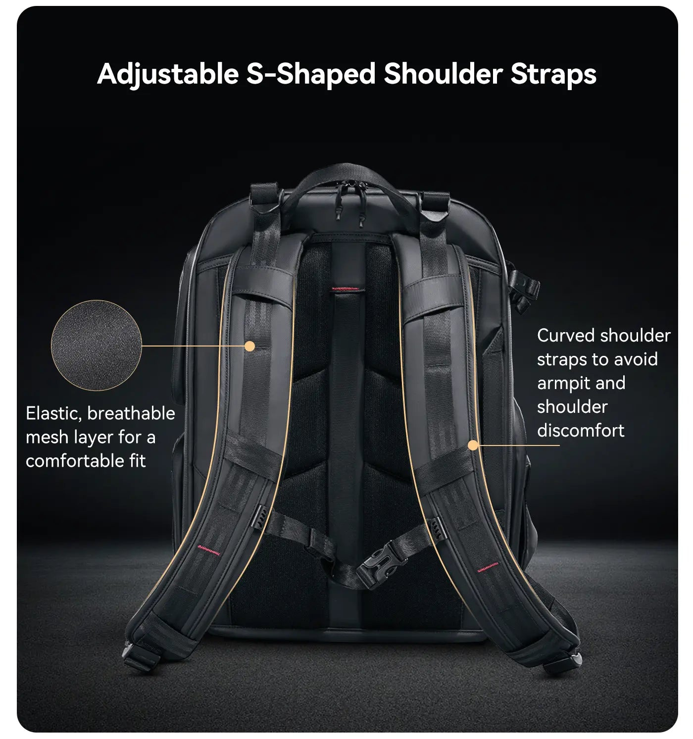 Ulanzi BP10 Hardshell Camera Backpack – Contoured shoulder straps