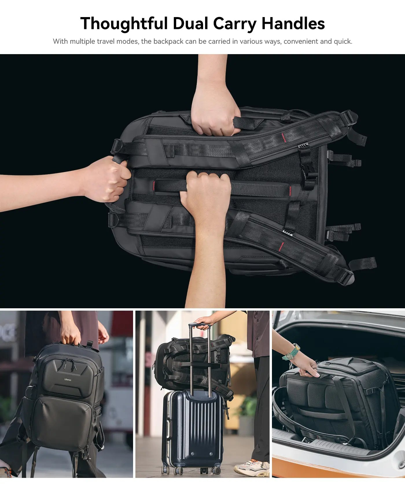 Ulanzi BP10 Hardshell Camera Backpack – Two carry handles