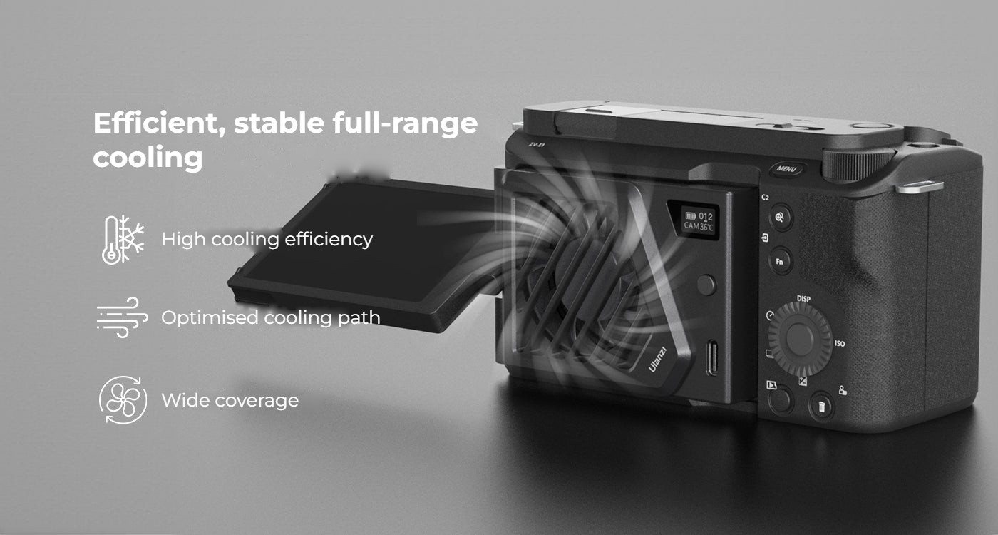 Ulanzi Camera Cooling Fan V3 stříbrný – Efficient full-range cooling