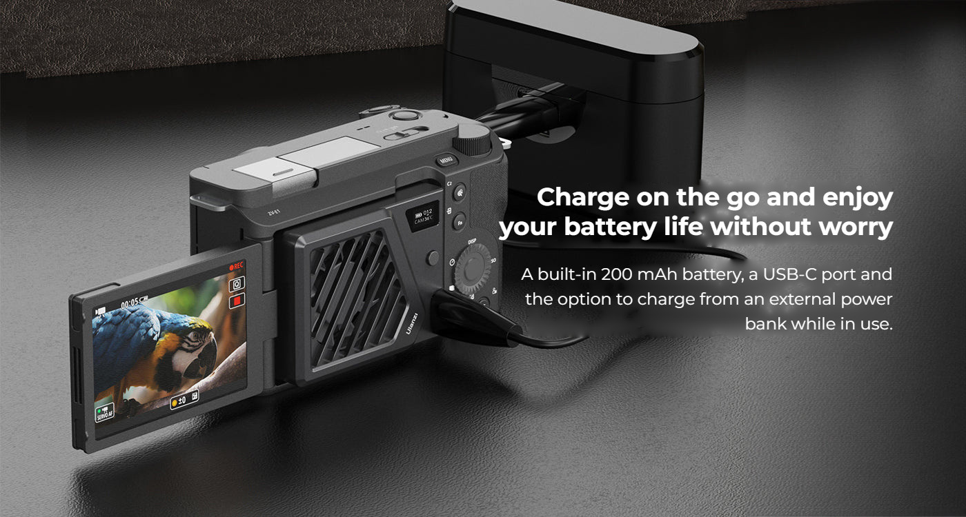 Ulanzi Camera Cooling Fan V3 stříbrný – Charging and power bank supply