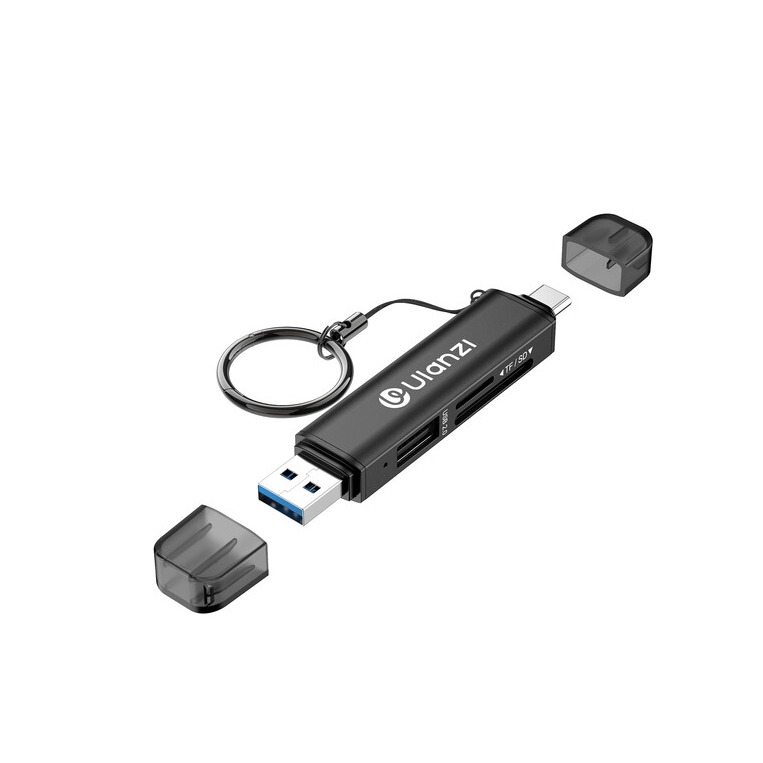 Ulanzi CR1 čtečka karet 3 v 1 s USB-C a USB-A – Two connectors, two slots and USB-A