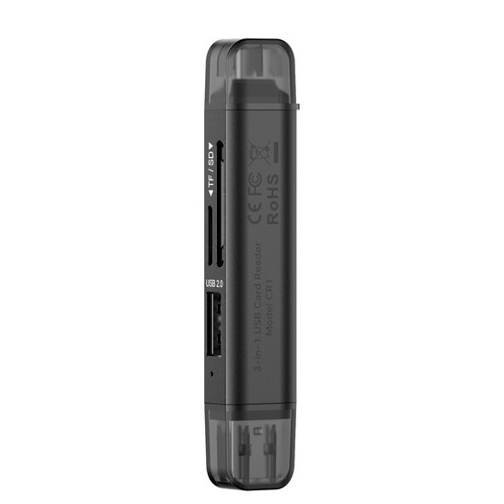 Ulanzi CR1 čtečka karet 3 v 1 s USB-C a USB-A – Aluminium body carries heat away