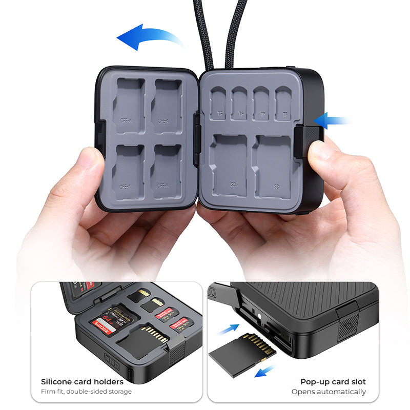 Ulanzi CRC10 čtečka karet s pouzdrem – Silicone lining and pop-up slot