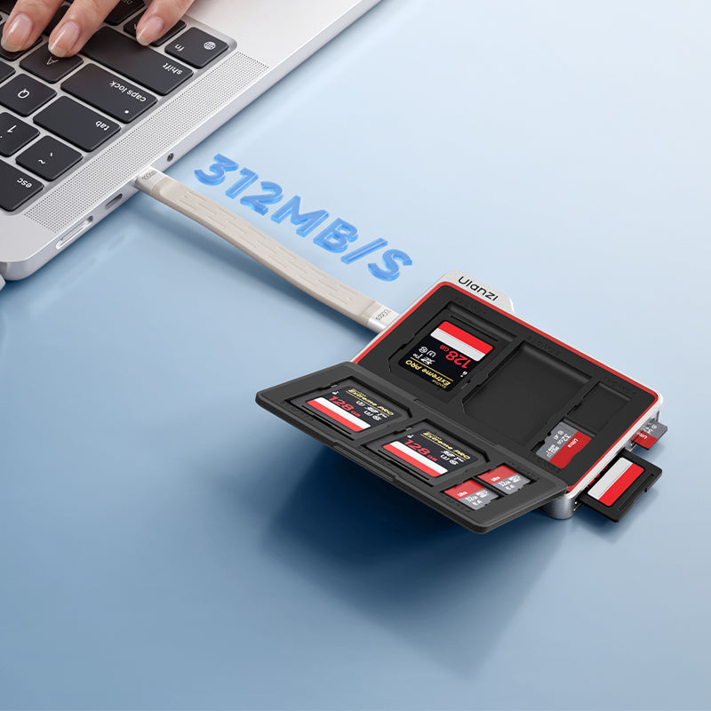 Ulanzi DC01 pouzdro na paměťové karty (modrá) – Transfers up to 312 MB/s