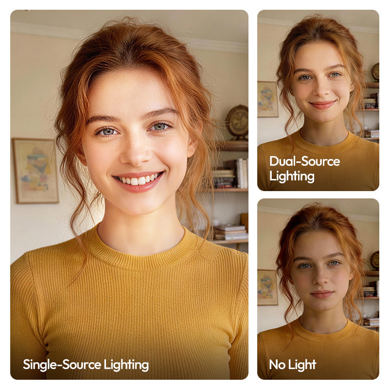 Ulanzi GL01 GlowUp světlo (Noir Black) – Two light sources versus one