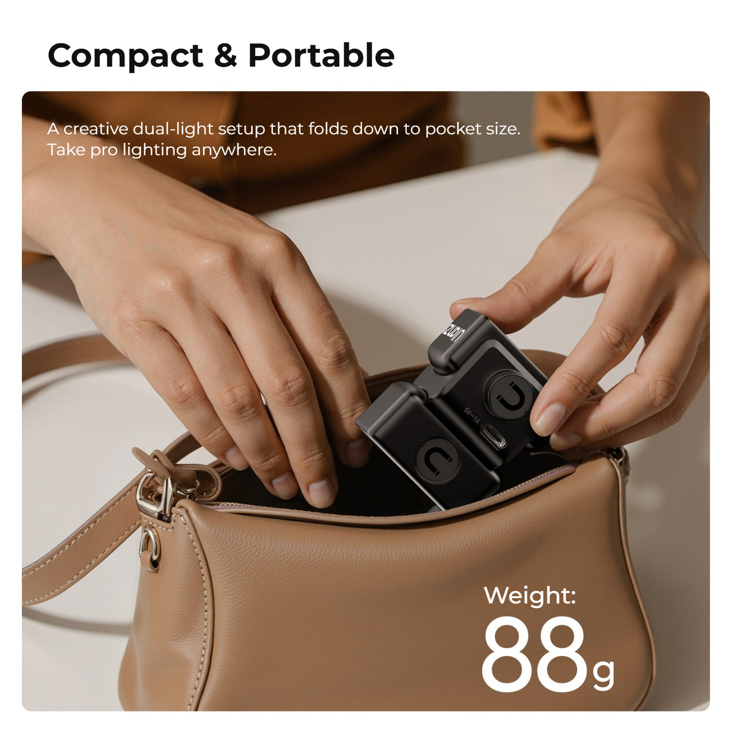 Ulanzi LM06 magnetická světla – Compact and portable