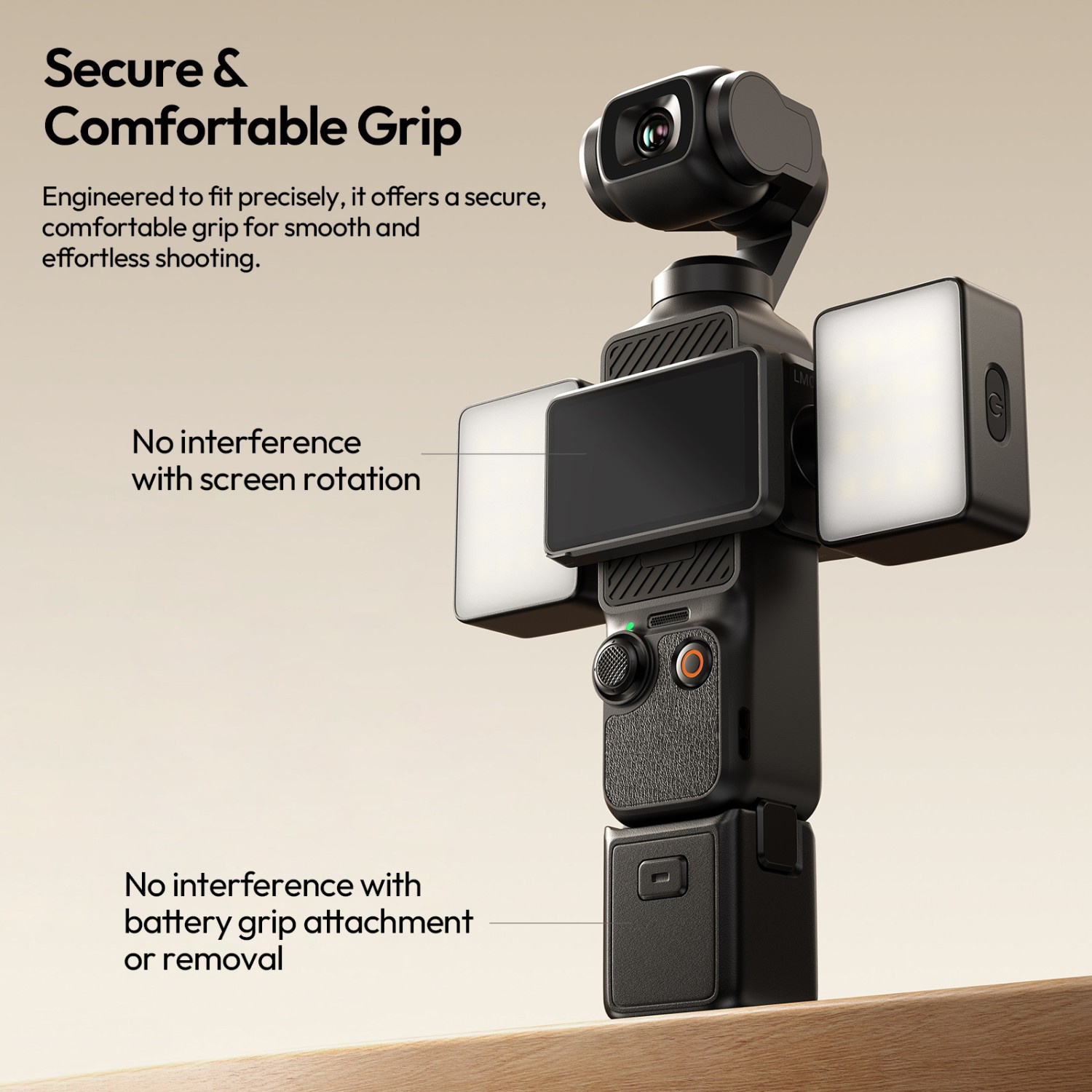 Ulanzi LM06 magnetická světla – Secure and comfortable grip
