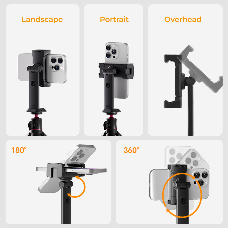 Ulanzi MA54 Uka Phone Holder – 360° rotation and 180° tilt