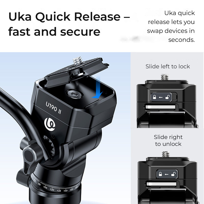 Ulanzi U190 II Uka videohlava – Uka quick release