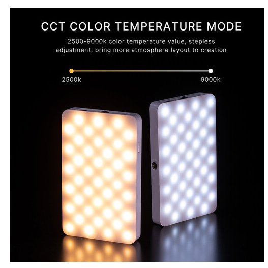 Ulanzi VL120 RGB LED světlo (černé) – CCT mode 2500–9000 K