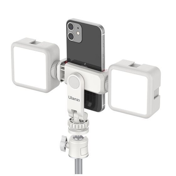 Ulanzi ST-06S držák telefonu bílý – Two cold shoe mounts for accessories