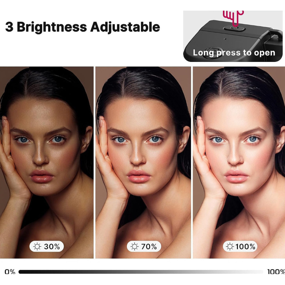Ulanzi CG-02 Smartphone Camera Grip – Three brightness levels: 30, 70 and 100%